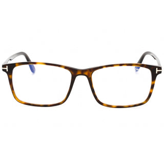 Lunettes de vue Tom Ford FT5584-B Havane foncé / Verres anti-lumière bleue transparents