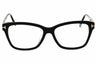 001 - shiny black/clear/blue-light block lens