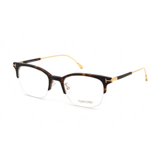 Tom Ford FT5645-D Eyeglasses Shiny Dark Havana / Clear Lens