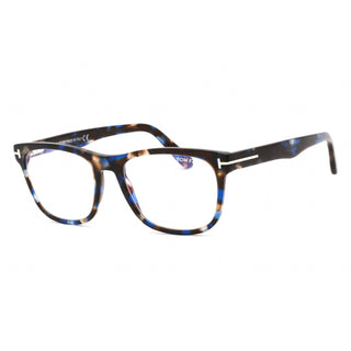 Tom Ford FT5662-B Eyeglasses Shiny Blue Havana / Clear Lens