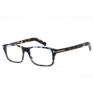 Tom Ford FT5663-B Eyeglasses Shiny Blue Havana / Clear Lens