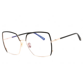 Tom Ford FT5668-B Eyeglasses shiny black/Clear/Blue-light block lens