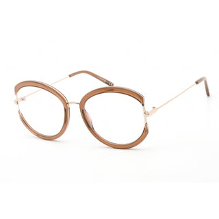 Tom Ford FT5669-B Eyeglasses shiny light brown/Clear/Blue-light block lens