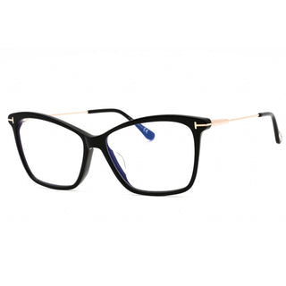 Tom Ford FT5687-F-B Eyeglasses Shiny black/Clear/Blue-light block lens