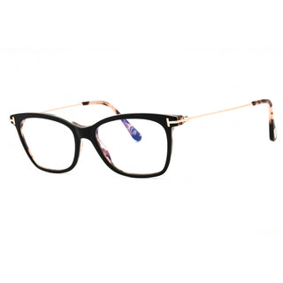 Tom Ford FT5712-B Eyeglasses Black Shiny Pale Gold / Clear