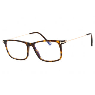 Tom Ford FT5758-B Eyeglasses Dark havana/Clear/blue-light block lens