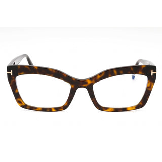 Tom Ford FT5766-B Eyeglasses Dark Havana / Clear/Blue-light block lens