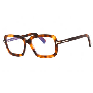 Tom Ford FT5767-B Eyeglasses Blonde Havana/Clear/Blue-light block lens