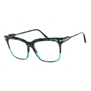 Tom Ford FT5768-B Eyeglasses Shiny Teal / Clear Lens