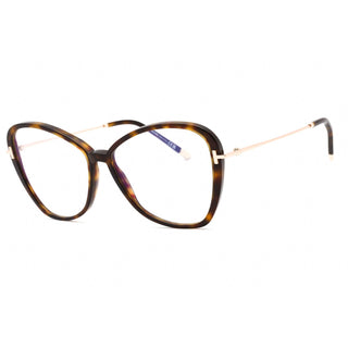 Tom Ford FT5769-B Eyeglasses Dark Havana / clear/blue-light block lens