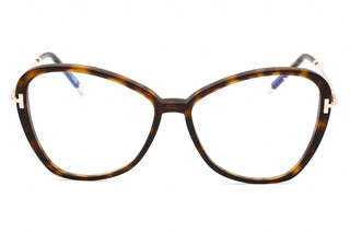 Tom Ford FT5769-B Eyeglasses Dark Havana / clear/blue-light block lens