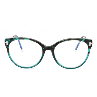 Tom Ford FT5770-B Eyeglasses Teal Havana / Clear