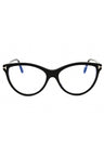 001 - shiny black/Clear/blue-light block lens