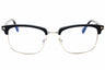 090 - shiny blue/clear/blue-light block lens