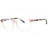 072 - shiny pink/clear/blue-light block lens