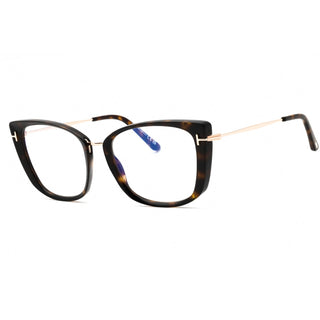 Tom Ford FT5816-B Eyeglasses dark havana/clear/blue-light block lens