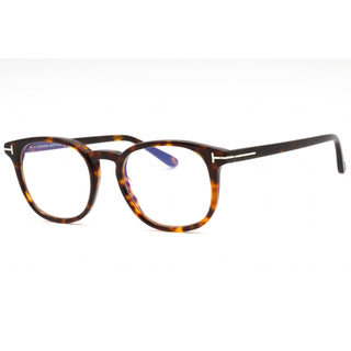 Tom Ford FT5819-B Eyeglasses Dark Havana/Clear/Blue-light block lens