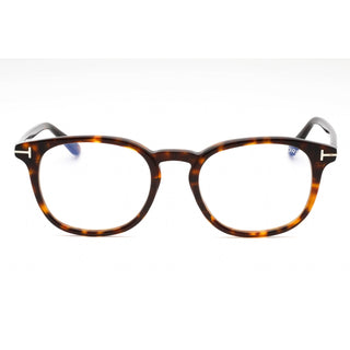 Tom Ford FT5819-B Eyeglasses Dark Havana/Clear/Blue-light block lens