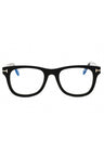 001 - shiny black/clear/blue-light block lens
