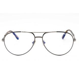 Tom Ford FT5829-B Eyeglasses Shiny gunmetal/Clear/Blue-light block lens