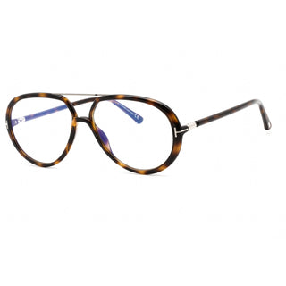 Tom Ford FT5838-B Eyeglasses dark havana/clear/blue-light block lens