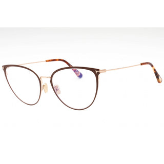 Tom Ford FT5840-B Eyeglasses Matte Brown / Clear Lens