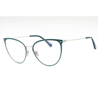 Lunettes de vue Tom Ford FT5840-B turquoise brillant/transparent/verres anti-lumière bleue