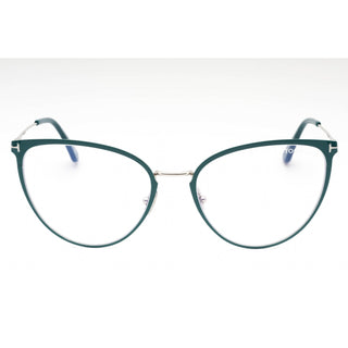 Lunettes de vue Tom Ford FT5840-B turquoise brillant/transparent/verres anti-lumière bleue