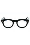 001 - shiny black/clear/blue-light block lens