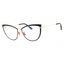 001 - shiny black/clear/blue-light block lens