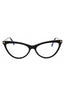 001 - shiny black/clear/blue-light block lens