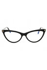 001 - shiny black/clear/blue-light block lens