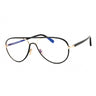 001 - shiny black/clear/blue-light block lens