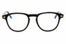 001 - shiny black/clear/blue-light block lens