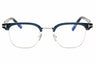 090 - shiny blue/clear/blue-light block lens