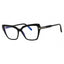 001 - shiny black/clear/blue-light block lens
