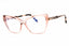 072 - shiny pink/clear/blue-light block lens
