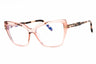 072 - shiny pink/clear/blue-light block lens