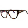 052 - dark havana/clear/blue-light block lens