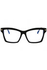 001 - shiny black/clear/blue-light block lens