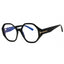 001 - shiny black/Clear/Blue-light block lens