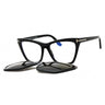 001 - shiny black/clear/blue-light block lens