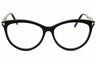 001 - shiny black/clear/blue-light block lens