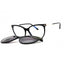 001 - shiny black/clear/blue-light block lens