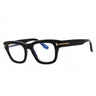 001 - shiny black/clear/blue-light block lens