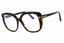 052 - dark havana/clear/blue-light block lens