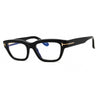 001 - shiny black/clear/blue-light block lens