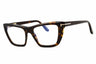 052 - dark havana/clear/blue-light block lens