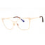 028 - shiny rose gold/clear/blue-light block lens