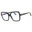 001 - shiny black/clear/blue-light block lens